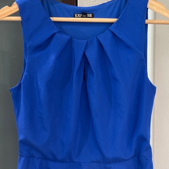 Express Fit & Flare Mini Dress - Blue Size 4 - Picture 3 of 9
